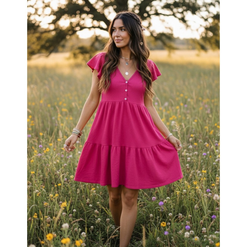 See You Monday XS S Mini Baby Doll Dress Boho Coquette Soft Girl Whimsy Romantic